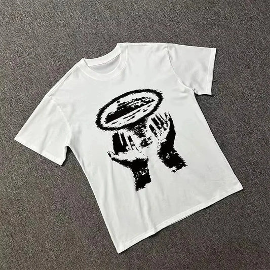 Streetwear Rules The World Graphic Oversized T Shirt Shorts Men Bold Typology Short Sleeve Crew Neck Casual Top Street Style by PDG ibma