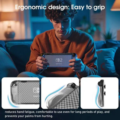New Suitable Switch 2 Protective Case With Transparent Mesh Texture For Shock Scratch And Fingerprint Resistance