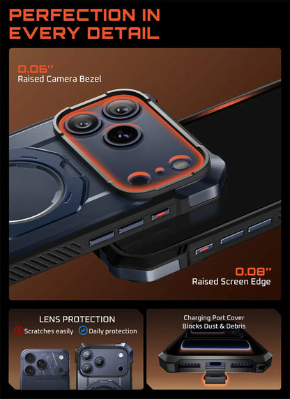 SUPCASE For iPhone 17 Pro Max Case with Camera Control Capture Button UB Grip Heavy Duty Rugged Magnetic Phone Case with Stand