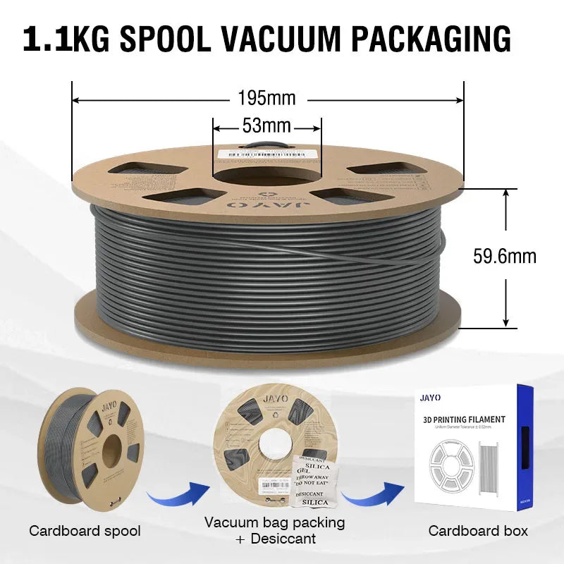 JAYO PLA/PLA META/PETG/SILK/PLA+/Wood/ ABS/Marble 3D Printer Filament 1.75mm 5KG 3D Printing Materials for 3D Printer&3D Pen