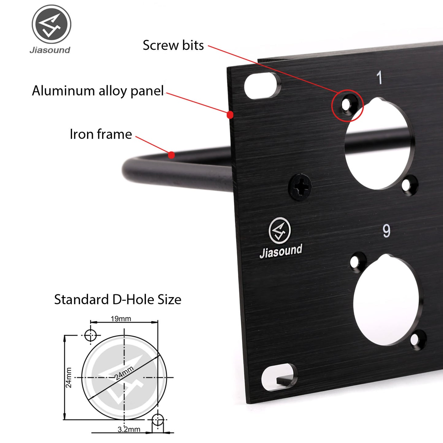 1U 2U Rack Patch Panel 8 12 16 24 Way Channel Flight Case Mount for XLR Connecctor Male Female SpeakOn Cabinet Mounting Panel