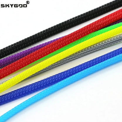 1~50M PET Braid Sleeve High Density 8mm Insulated Expandable Braided Wires Organizer Cable Wrapping Sheath Protector