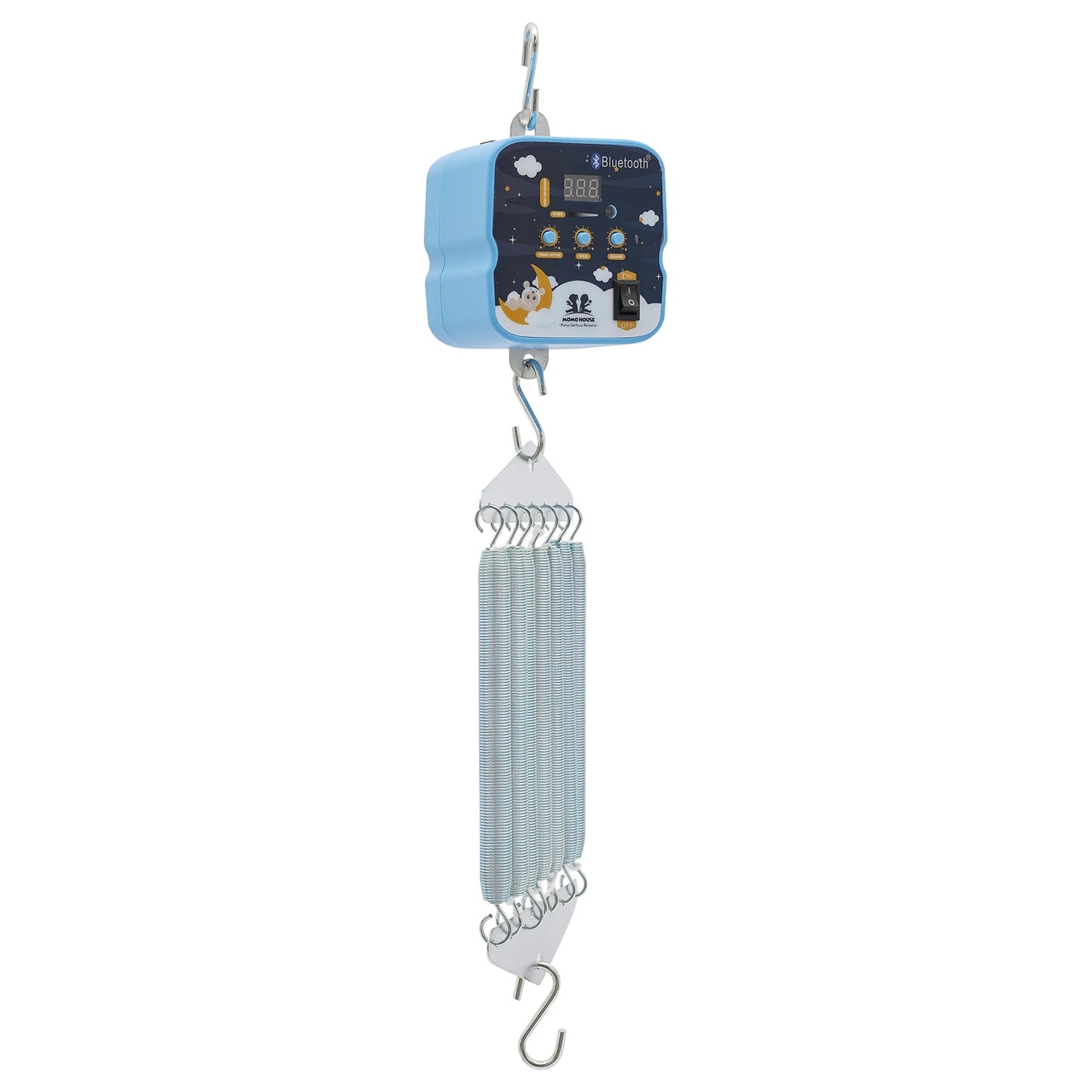 12W Electric Baby Swing Control, 7 Springs Baby Cradle Rocker Control, Adjustable Hanging Babies 0-12 Months