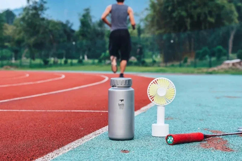 Keith Titanium Sports Bottle 0.9L/1.2L Large Capacity Kettle Outdoor Camping Drinkware Wide Mouth Non-threaded Water Bottle