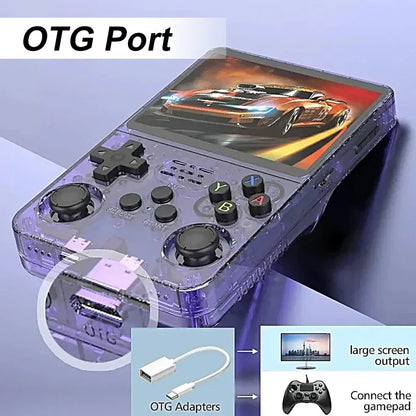 R36S Retro Handheld Video Game Console Linux System 3.5 Inch IPS Screen R35s Pro Portable Pocket Video Player Games 64G/128G