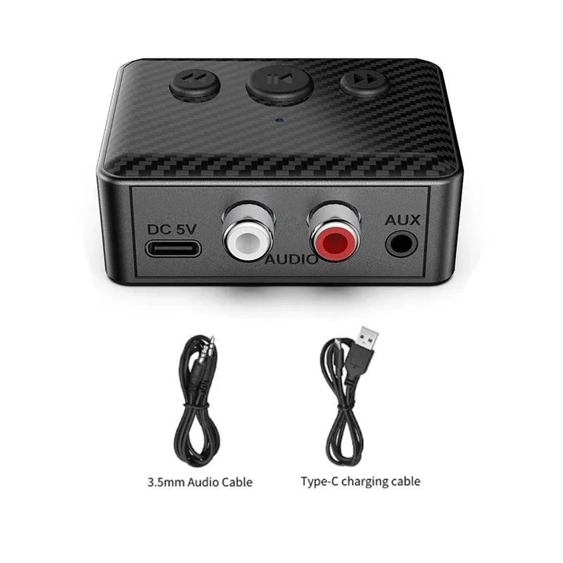 Bluetooth 5.4 Audio Receiver 3.5mm AUX RCA USB U-Disk Stereo Music Wireless Audio Adapter For PC TV Car Kit Speaker Amplifier