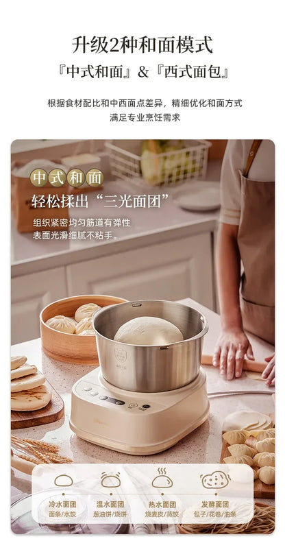 5L Electric Dough Mixer Household Timing Dough Kneading Machine Stand Mixer Microcomputer Control Flour Fermentation Mixer