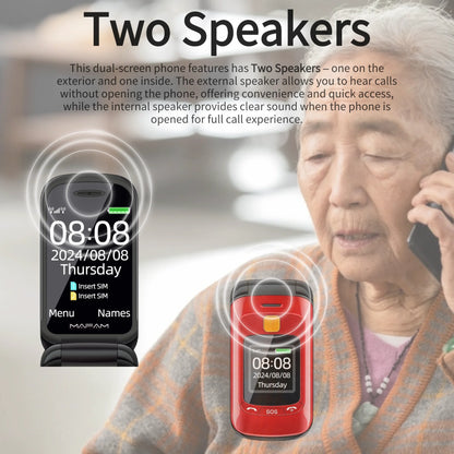 Mafam F899 Small Cover Folded Elderly Mobile Phone For Seniors Dual Display SOS Button Fast Quick Call Anti-Scratch Low Price