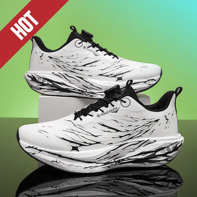 Fluorescence Running Shoes CarbonBoard Marathon Men Sports Casual Tenis Breathable Womens Comfortable Athletic Nonskid Sneakers