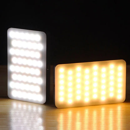 LED Camera Fill Light 2700-6500K RGB Video Light Rechargeable Handheld Fill Light Photography Lighting Accessories