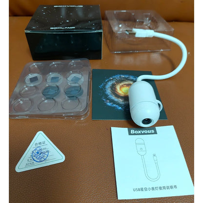 Mini Star Projector Night Light Starlight Atmosphere Lamp with Eye Protection for Bedroom Ceiling USB Rechargeable Aurora Light