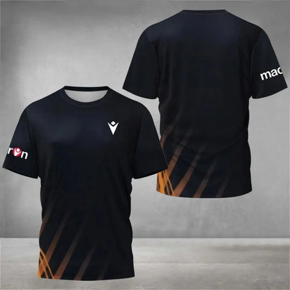 2025 summer new sports T-shirt comfortable breathable fast drying tennis round neck short sleeve summer new men's T-shirt casual