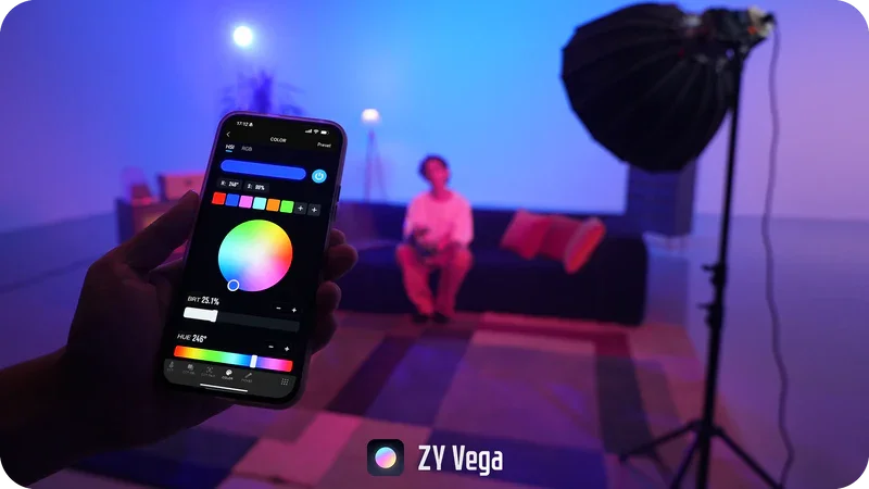 ZHIYUN MOLUS X200 RGB X200 Bi-color LED Video Light 200W High Brightness Adjustable Color Temp APP Control for Vlogging Filming