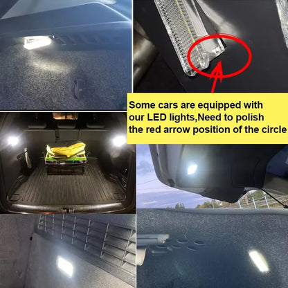 2x LED Footwell Under Courtesy Light Luggage Trunk Glove Box Lamps For Audi A3 S3 A4 S4 RS4 A6 S6 RS6 A5 A2 A1 A8 S8 Q5 Q7 TT R8