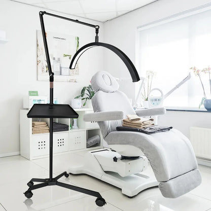 20inch Half Moon Light 36W 3200K-5600K Eyelash LED Floor Light Adjust Angle Eyelash Extension Lamp for Beauty Skincare Eyebrows