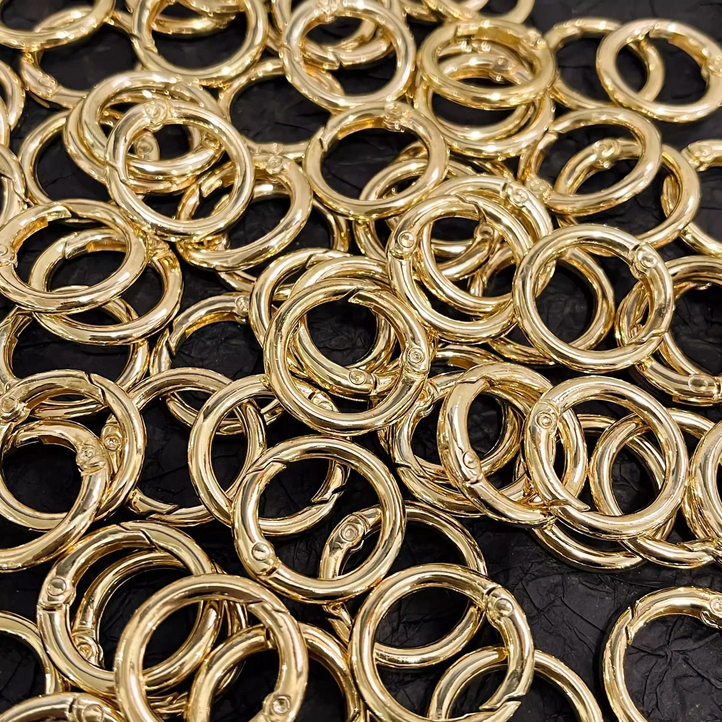 10/50pcs Metal O Ring Spring Clasps for DIY Jewelry Openable Round Carabiner Keychain Bag Clips Hook Dog Chain Buckles Connector