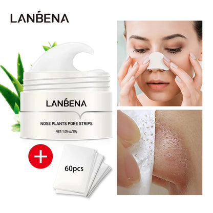LANBENA Face Mask Blackhead Remover Skin Care Nose Mask Pore Strip Deep Cleaning Peeling Acne Treatment Facial Mask