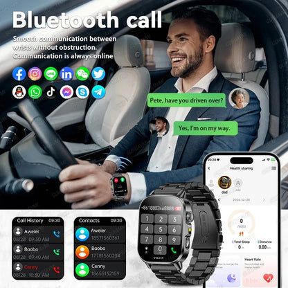 2026 New Health Smart Watch Precise Measurement ECG+PPG Blood Pressure Uric Acid Body Fat Analysis call SmartWatch For Men Women