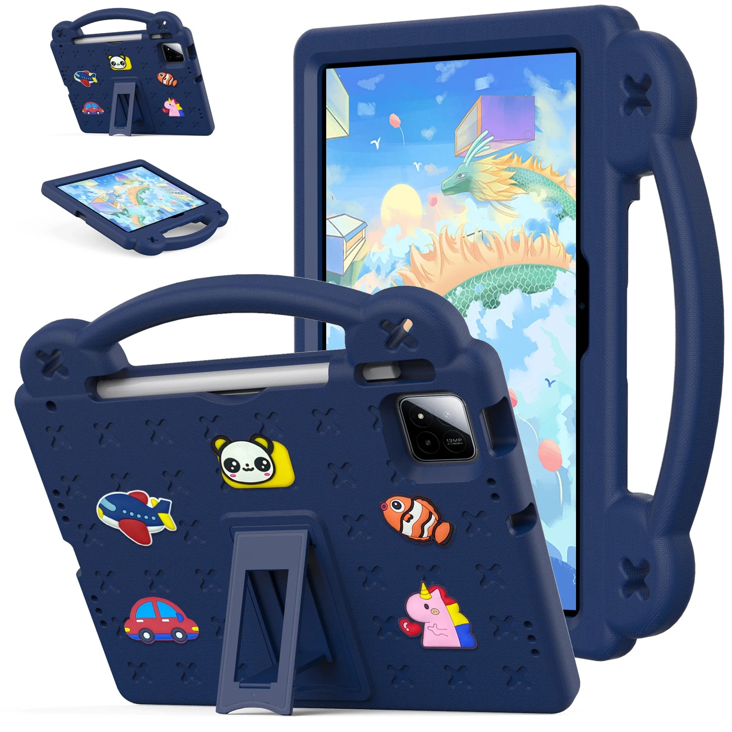 Cute Bear EVA Case For Official Xiaomi Pad 8 7 Pro 2025 11.2 Built-in Kickstand Kids Funda Cover Shockproof With Portable Holder