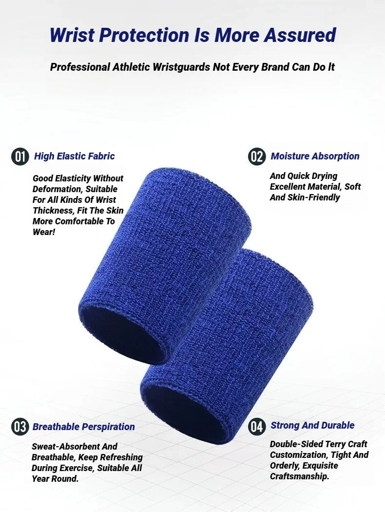 8×10CM Towel Sports Wristbands Tennis Sweat Bands Wrist Guard For Basketball Volleyball padel Fitness Sweatbands Wrap Padel Cuf