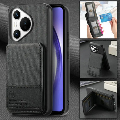 RFID Leather Luxury Case for Huawei Pura 70 Pro Plus 5G Card Cover Flip Back Shell Huawei Pura 70 Ultra Pura70 Pro+ Phone Cover