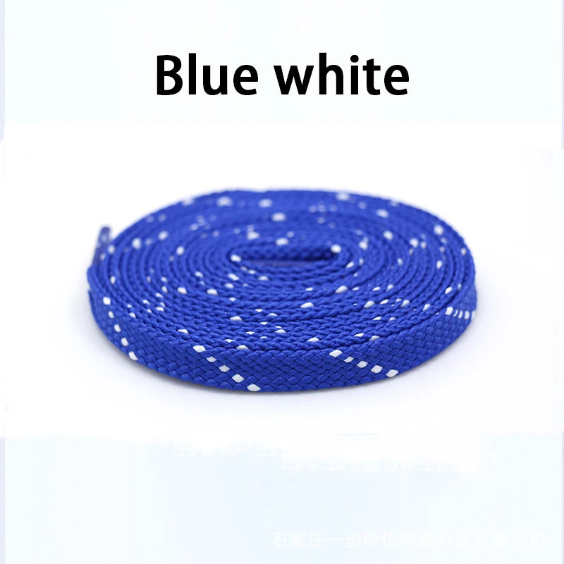 1Pair Mixed Color Shoe Laces Black and White Stripe Double Flat Shoelaces Sneakers Casual Shoes Shoelace
