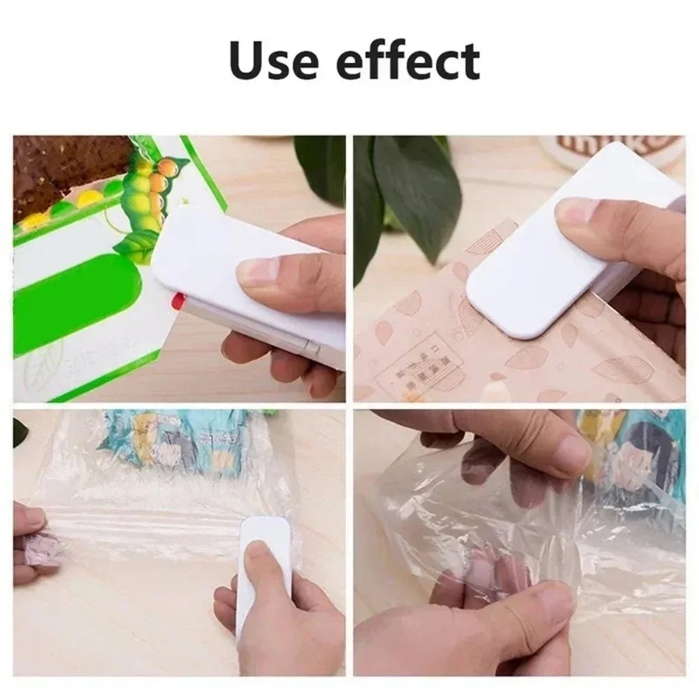 Mini Heat Bag Sealing Machine Package Sealer Bags Thermal Plastic Food Bag Closure Portable Sealer Food Packaging Heat Sealer
