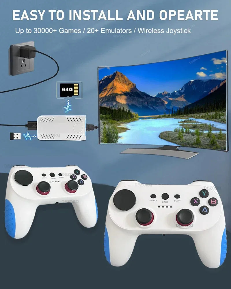 128G X10 PRO GameStick 4K HD TV Video Game Console 3D Games 40+Simulators S905 x 3 Retro Games Dual 2.4G Controller