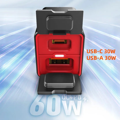 LDNIO Motorcycle USB C Fast Charger PD+QC3.0 60W Waterproof Socket Type C Cell Phone 12V/24V Vehicle-Mounted Charger Adapter