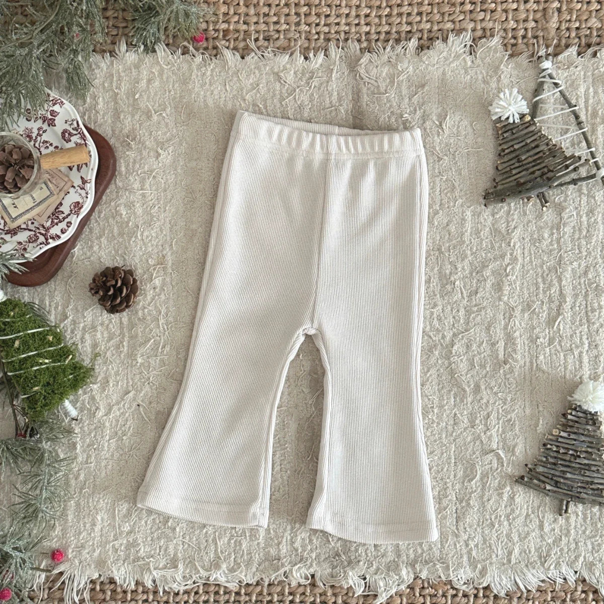 Baby Trousers Spring Loose Solid Color Bell Bottom Pants Newborn Girl Stretch Trousers Autumn Toddler Girl Clothes
