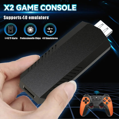 X2Pro TV Game Stick 4K HD Video Handle Game Console 40K/50K Games 64g/128g for PSP Retro Arcade Games PK M15 Pro for Home Gaming