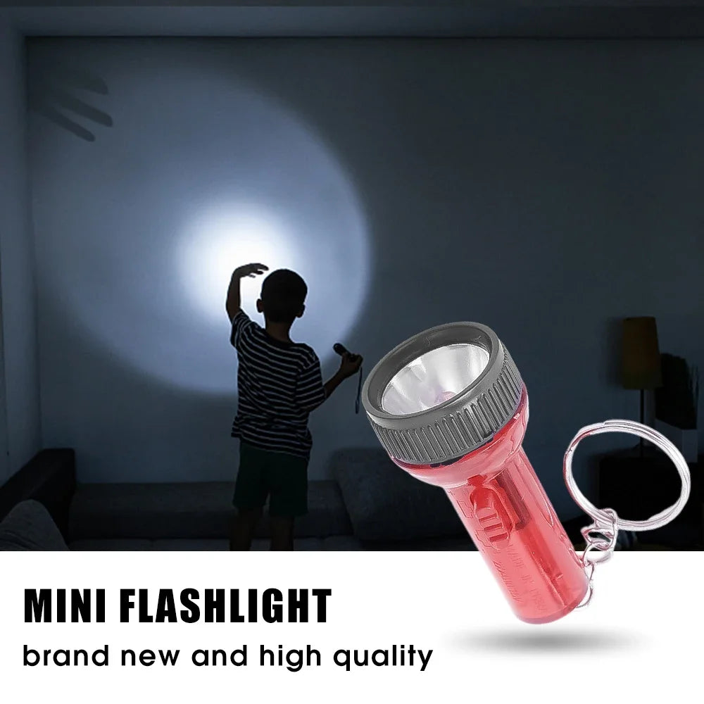 Mini LED Flashlight Portable Keychain Ultra-Bright Long-Range Torch Light Battery Outdoor Hiking Emergency Pocket Lamp Key Rings