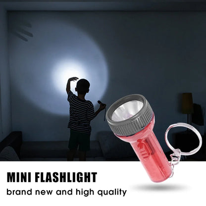 Mini LED Flashlight Portable Keychain Ultra-Bright Long-Range Torch Light Battery Outdoor Hiking Emergency Pocket Lamp Key Rings