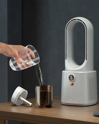 New Small Desk Top Charging Mute Fan, air Conditioner, Leafless Spray Small Household Cooling Fan