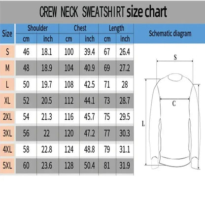 The Cream of The Crop Men's Ugly Christmas Crewneck Sweatshirt Unisex Soft Comfy Stylish Relaxed-Fit Plus Size Autumn Winter