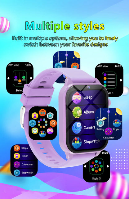 Kids Smartwatch Game Flashlight Toy Waterproof Electronics Touch Screen HD Camera Alarm Children watch Boy Girl Birthday Gift