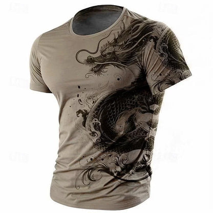 Summer new style - Printed 3D Muay Thai training competition sports T-shirt - Comfortable and breathable men's T-shirt top