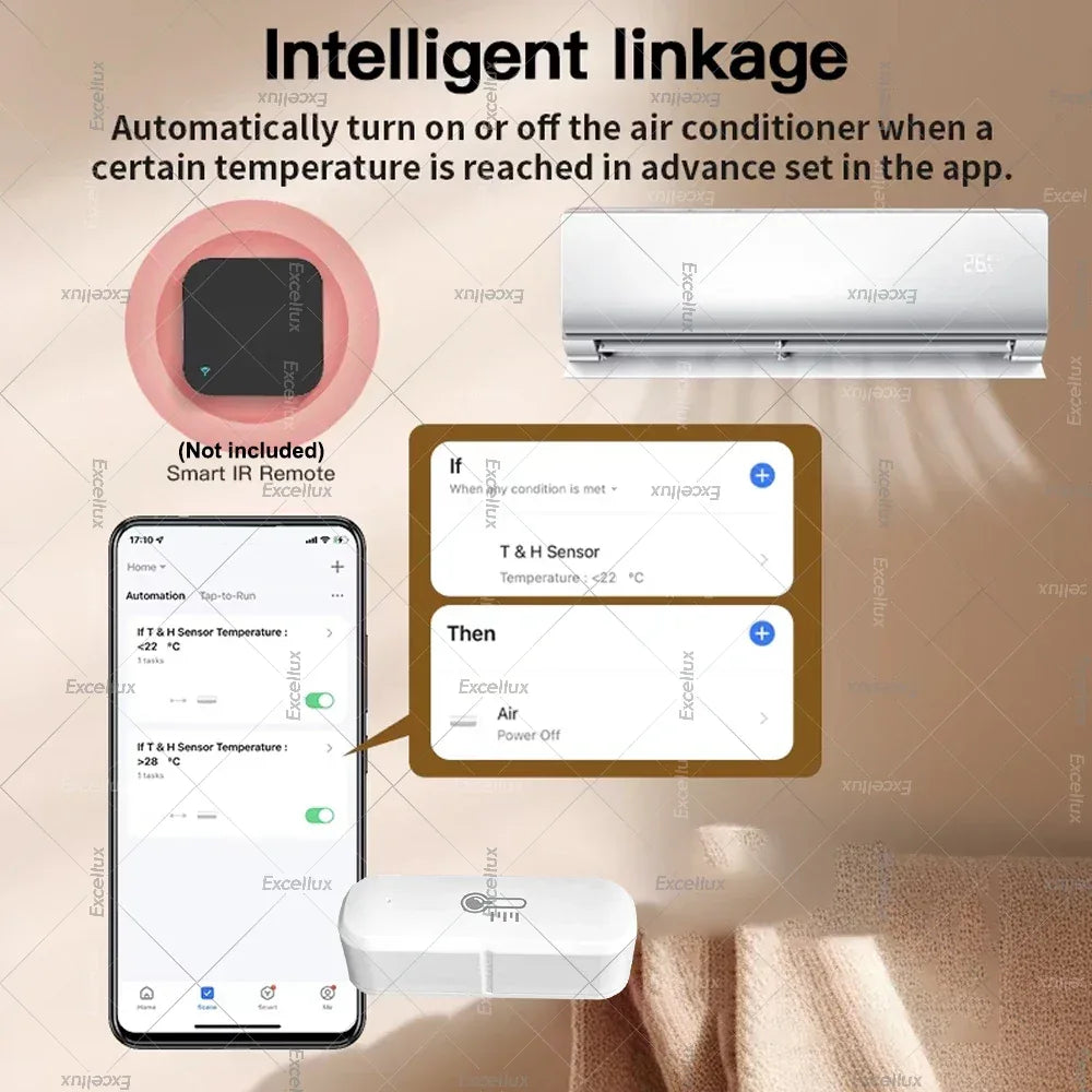 Zigbee Smart Temperature Humidity Sensor Optional With Waterproof Probe For Tuya Zigbee2MQTT Home Assistant Aquarium Tank Fridge