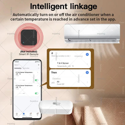 Zigbee Smart Temperature Humidity Sensor Optional With Waterproof Probe For Tuya Zigbee2MQTT Home Assistant Aquarium Tank Fridge