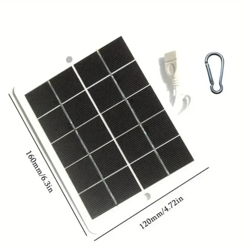 Portable 3W 5V solar panel Multipurpose Phone Camping Fan Light solar charger USB Solar Panel For Outdoors Emergency Supply