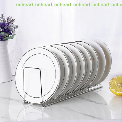 Stainless Steel Dish Draining Rack Kitchen Pot Lid Plates Storage Racks Multipurpose Shelf Bowl Drying Holder Kitchen Organizer