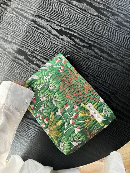 Ins Floral Cosmetic Bag Women Clutch Bag Makeup Bags Portable Skincare Storage Bags Toilet Bag Makeup Pouch Travel Organizer