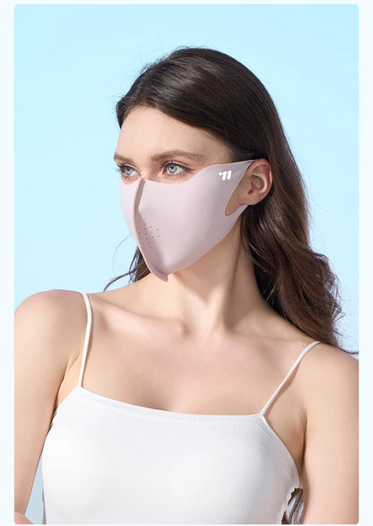 WEST BIKING Summer Sunscreen Traceless Mask 3D Ice Silk Breathable UV Protection Mask Summer Outdoor Sport Cycling Sports Masks
