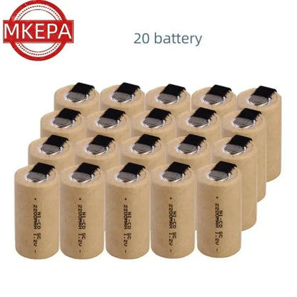 Screwdriver Electric Drill SC Batteries 1.2V 2200mAh Sub C Ni-Cd Rechargeable Battey With Tab Power Tool NiCd SUBC Cells