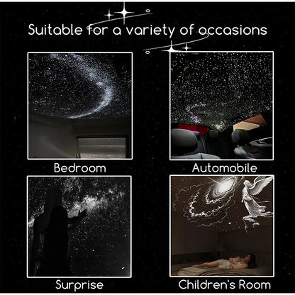 Mini Star Projector Night Light Starlight Atmosphere Lamp with Eye Protection for Bedroom Ceiling USB Rechargeable Aurora Light