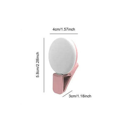 Portable Mini LED Selfie Ring Light for Mobile Phones Durable Three Step Dimming Photography Clip-On Fill Light for Perfect Self