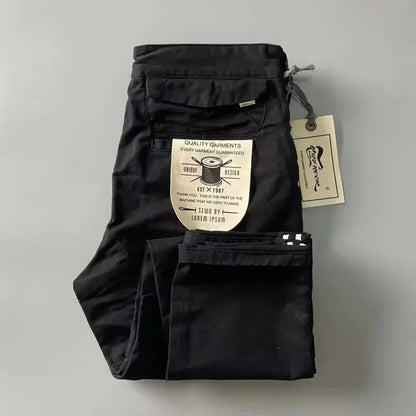 American Style Pure Cotton Heavy Duty Cargo Pants for Men Anti-Dirt Anti-Wear Loose Straight Leg Casual Pants Footwear