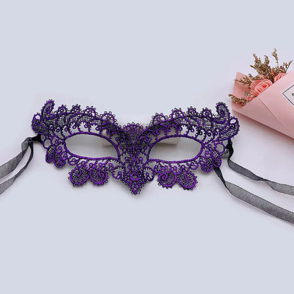 Halloween Mask Sexy Lace Velvet Material Mask Party Prom Costume Masquerade Mask Unisex Halloween Gifts Black Eye Mask Cosplay