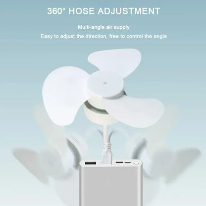LED Mini Ceiling Fan E27 Base/USB Modern LED Ceiling Fan Hose Extender Indoor Ceiling Fan Light for Bedroom Living Room
