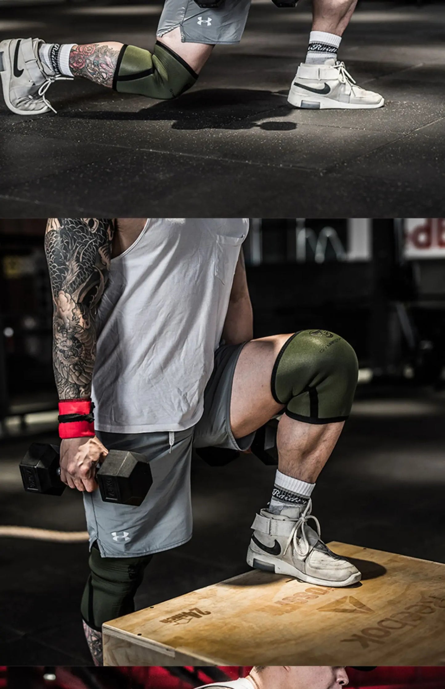 7mm Knee Pads Fitness Squatting Sports Protective Elasticity Hard Pulling Powerlifting Training Bodybuilding Knee Protector